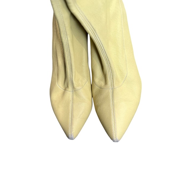 ANINE BING Chloe Leather Yellow Sock Heeled Boots - Picture 8 of 13